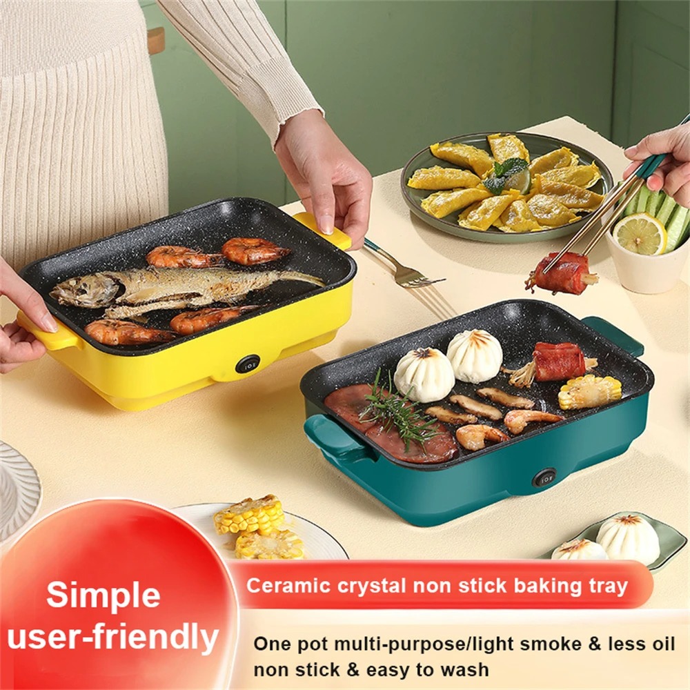 Kitchen Baking Tray Organiser - Grelha elétrica multifuncional para churrasco, 26cm,