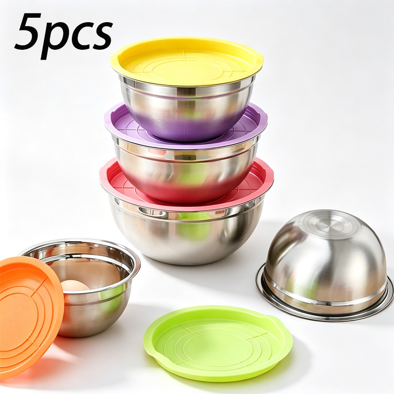 Kitchen Baking Bowls - 5 tigelas de mistura em aço