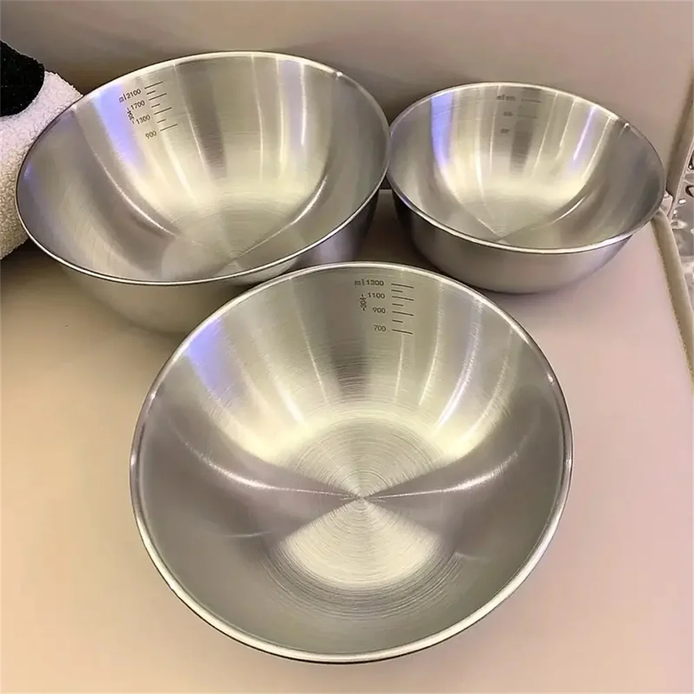 Kitchen Baking Bowls - Conjunto de 1-3 Tigelas de Aço