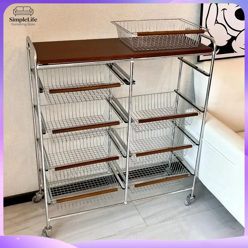 Kitchen Baking Cart - Carrinho de Cozinha Retrô com Rodas,
