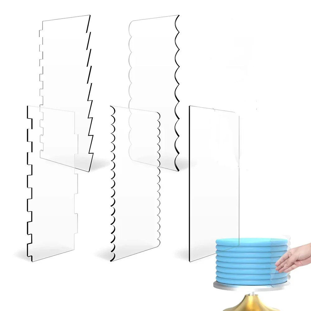 Offset Spatula Set - Conjunto de raspador de bolo acrílico,