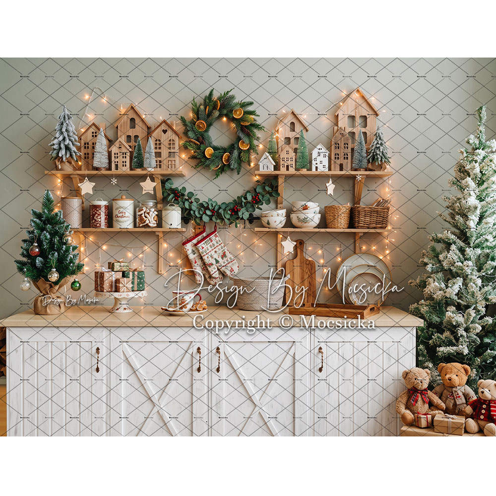Baking Kitchen For Kids - Fundo Fotográfico de Natal Mocsicka com