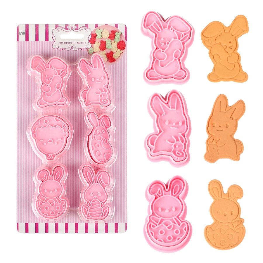 Kitchen Accessories For Baking - 6 pçs/set Coelhinho da Páscoa Cortadores