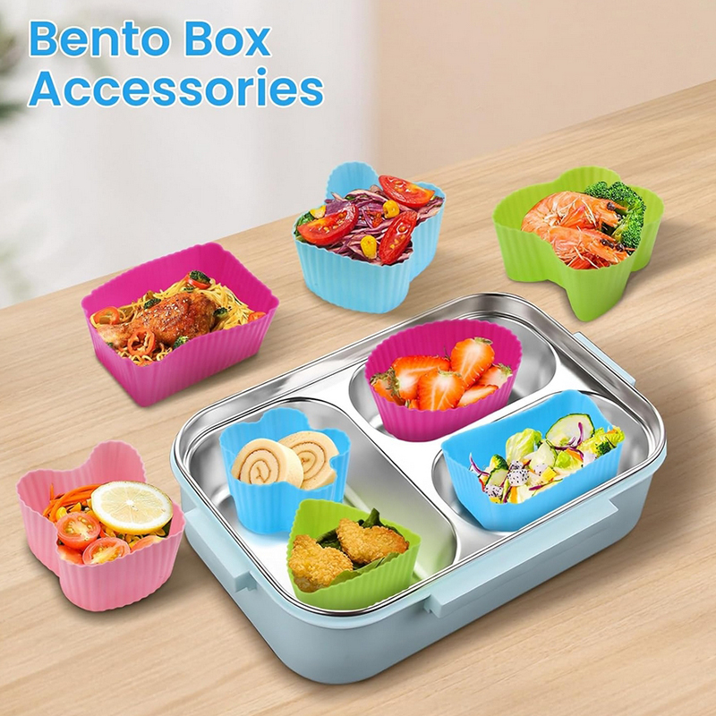 Kitchen Accessories For Baking - Divisórias de silicone para lancheira infantil,