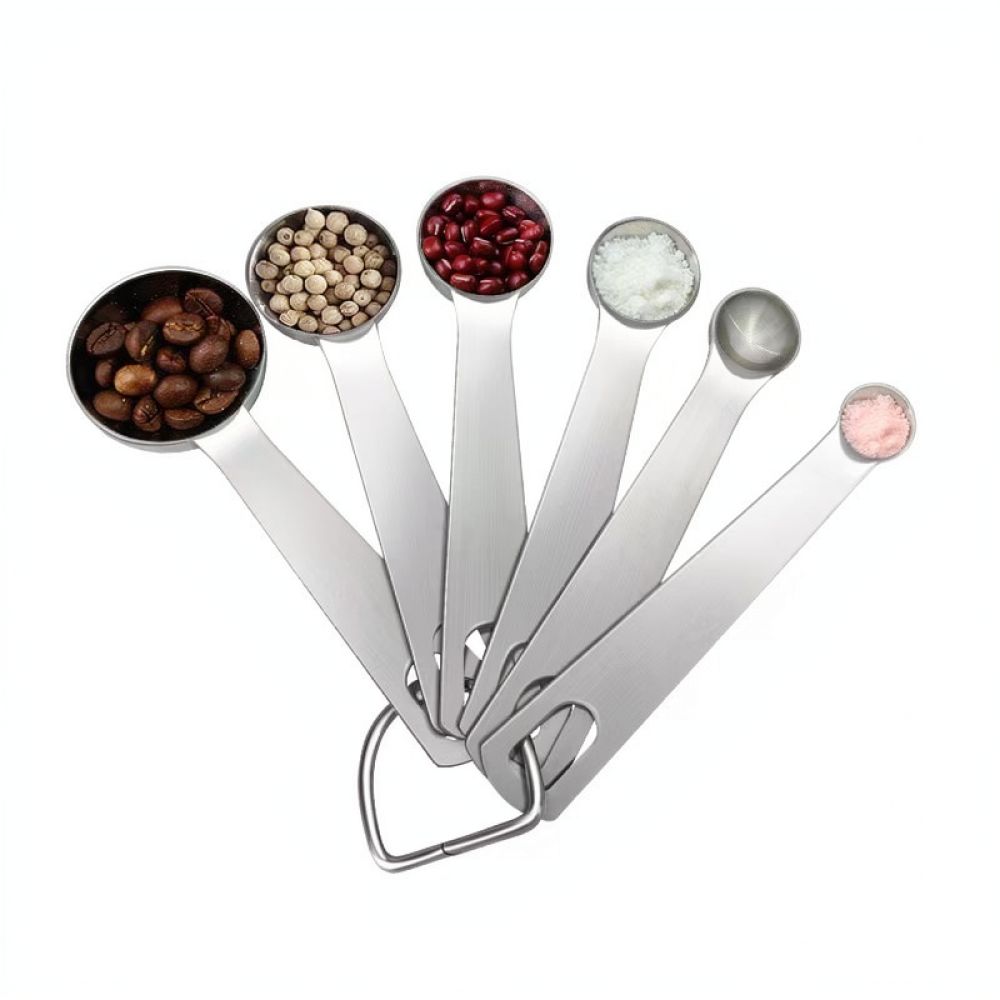 Baking (Kitchen Ingredient) - Conjunto de colheres medidoras de aço