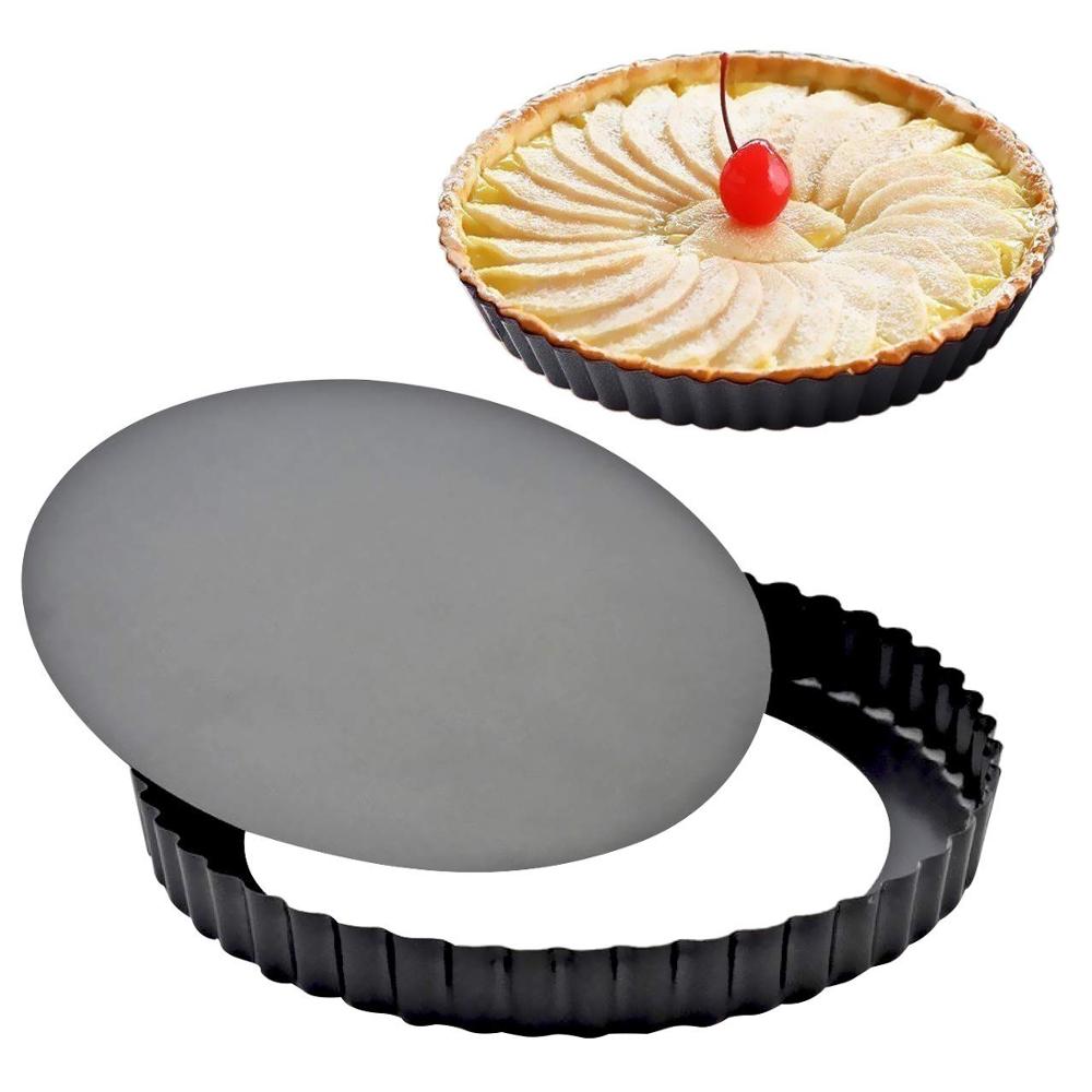 Tart Pan Loose - 24cm panelas quiche fundo removível mini