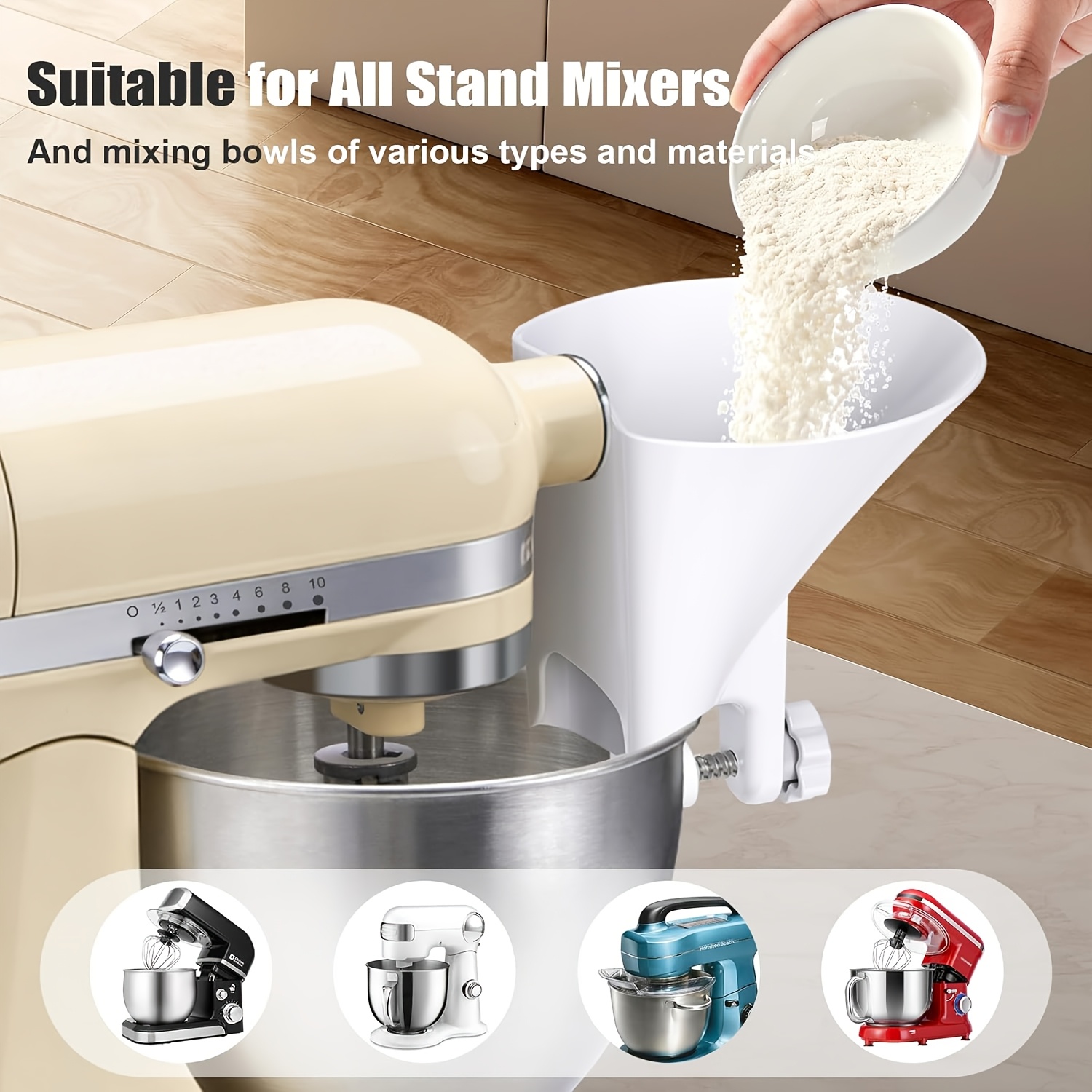 Funil de Farinha de Boca Larga - Kitchen Aid Baking Mixer avaliação e preço