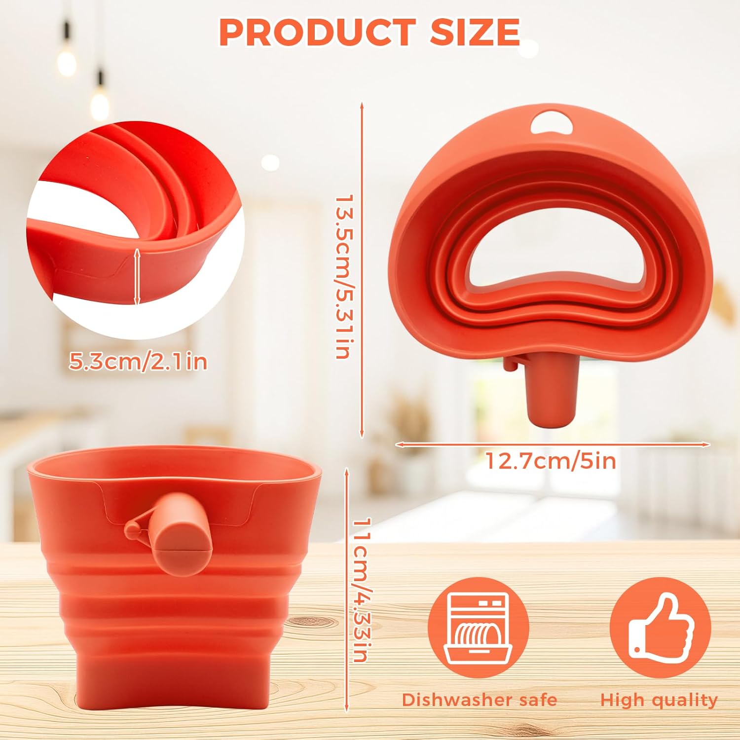 Funil de Silicone Grau Aliment - Kitchen Aid Baking Mixer avaliação e preço