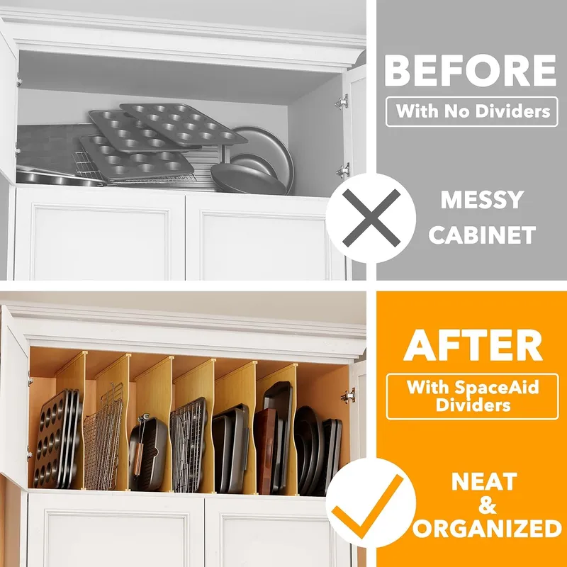 Conjunto de 6 Divisórias para  - Kitchen Cabinet Baking Sheet Organizer avaliação e preço