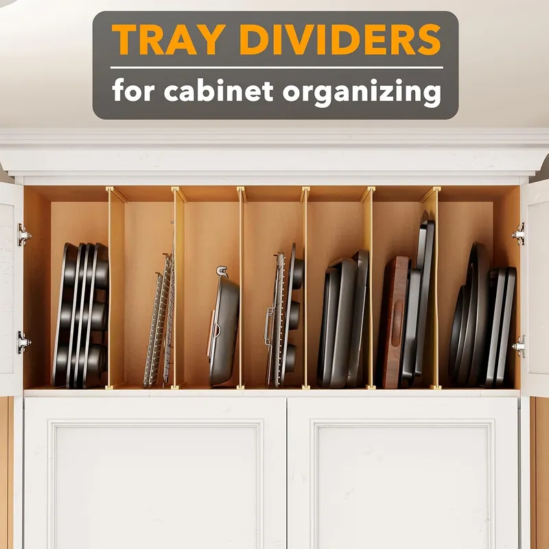 Conjunto de 6 Divisórias para  - Kitchen Cabinet Baking Sheet Organizer avaliação e preço
