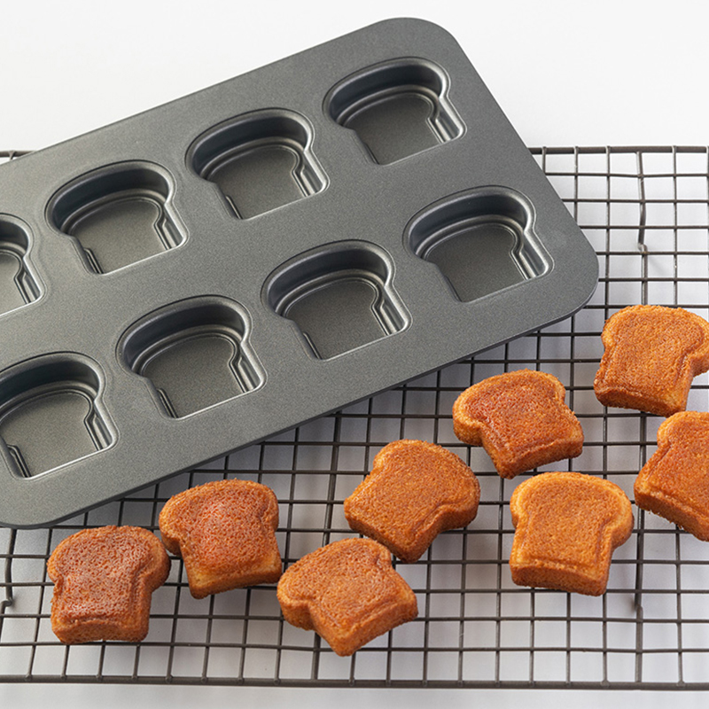8 cavidade torrada pão padrão  - Kitchen Accessories For Baking avaliação e preço
