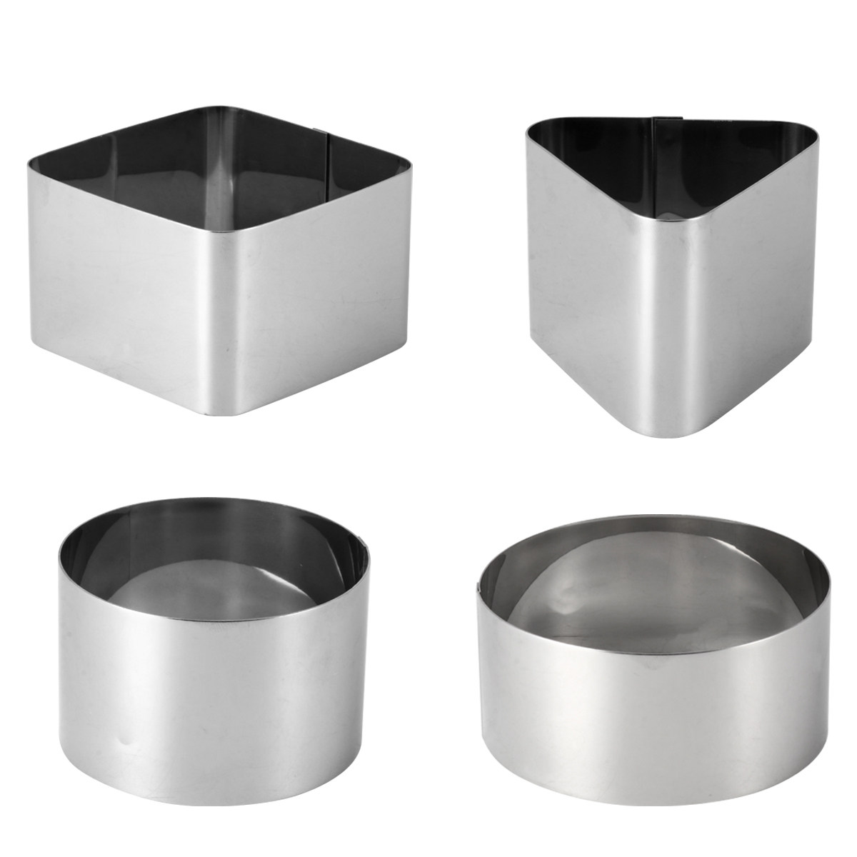 4 peças de moldes de aço inoxi - Kitchen Accessories For Baking avaliação e preço