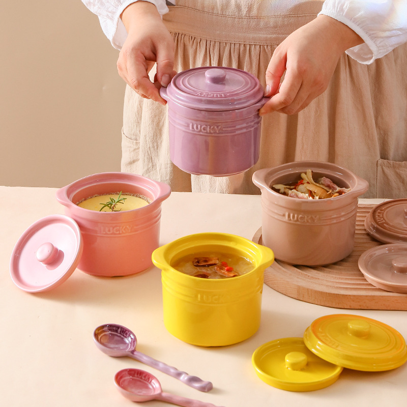 Tigela de cerâmica com tampa d - Kitchen Baking Bowls avaliação e preço