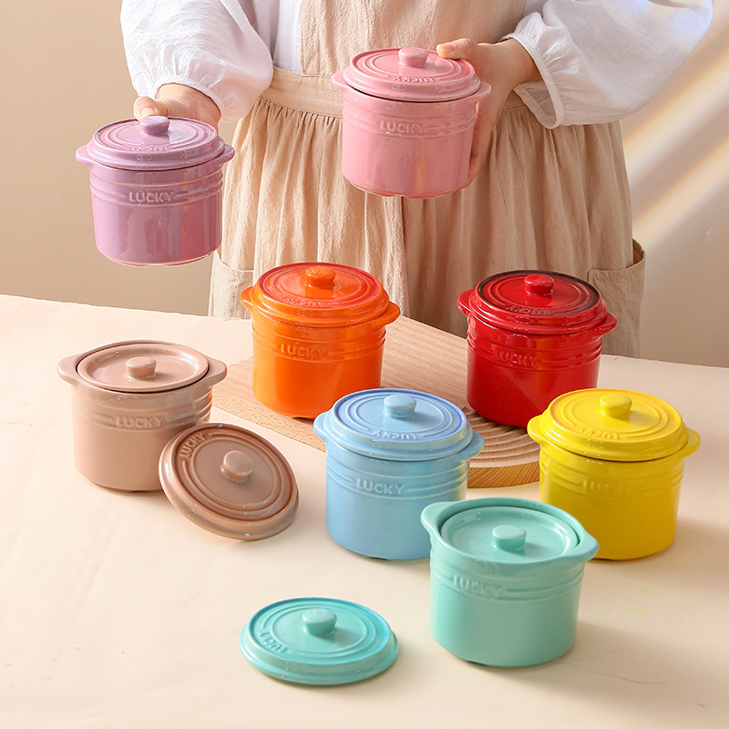Tigela de cerâmica com tampa d - Kitchen Baking Bowls avaliação e preço