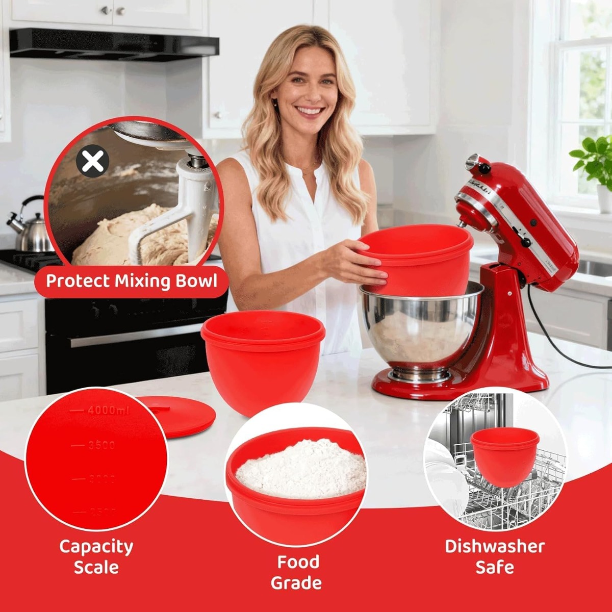 Tampa de Silicone para Batedei - Kitchen Aid Baking Mixer avaliação e preço