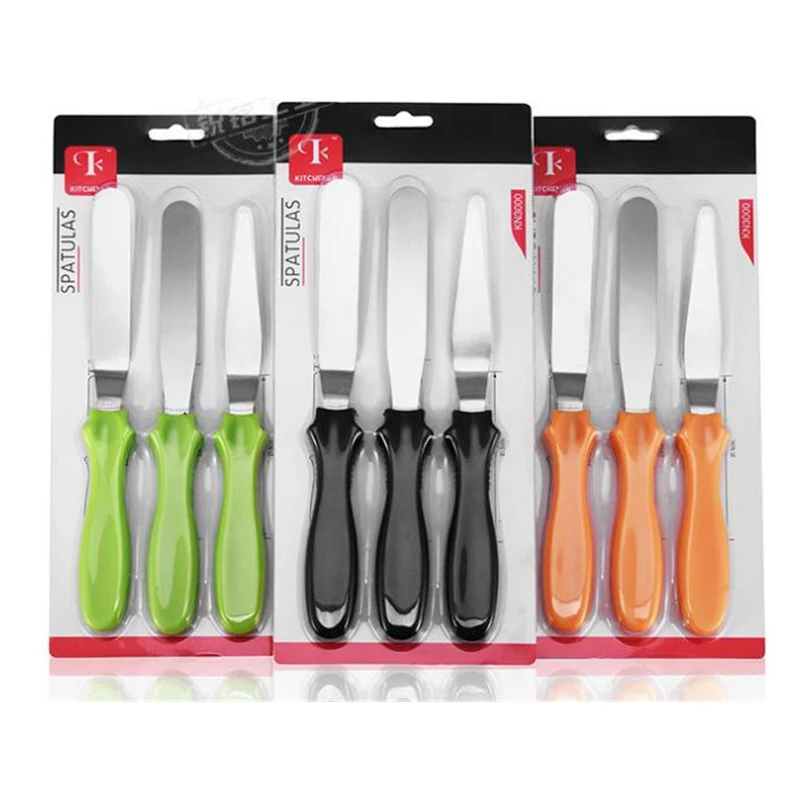 3 pçs/set espátula lâmina angu - Offset Spatula Set avaliação e preço