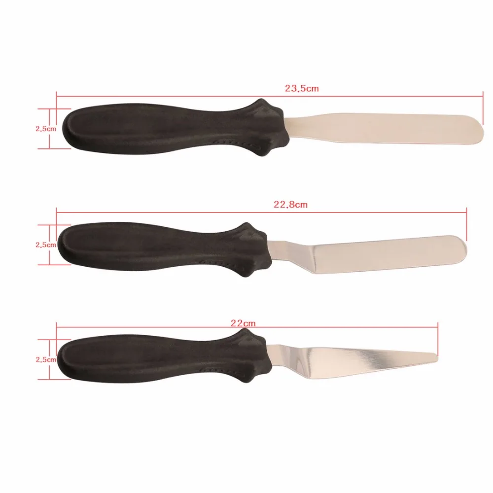 3 pçs/set espátula lâmina angu - Offset Spatula Set avaliação e preço
