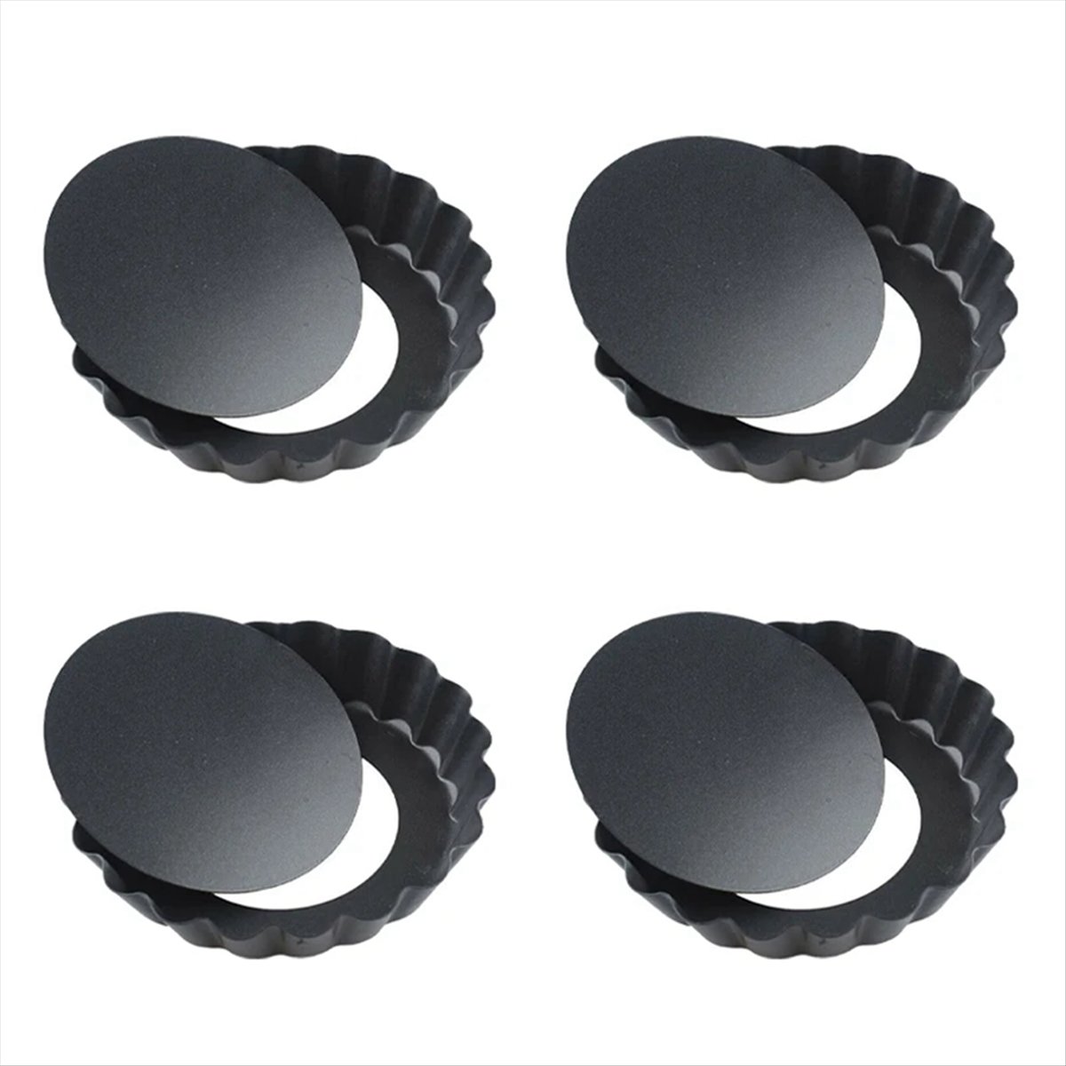 【B63C1】 4 Peças Formas Antiade - Tart Pan Loose avaliação e preço