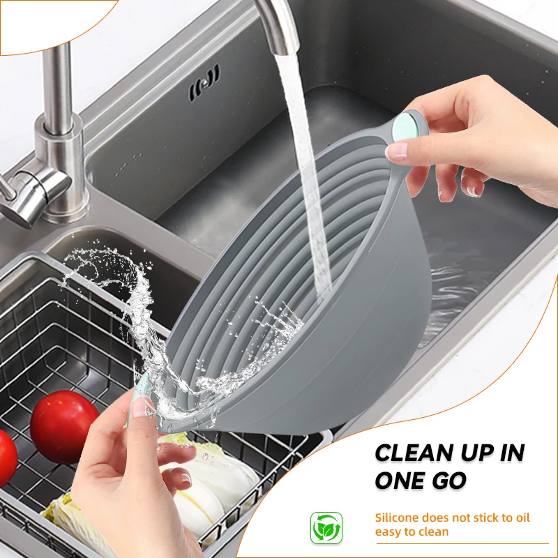 1PC Cesto de Silicone Dobrável - Kitchen Accessories For Baking avaliação e preço