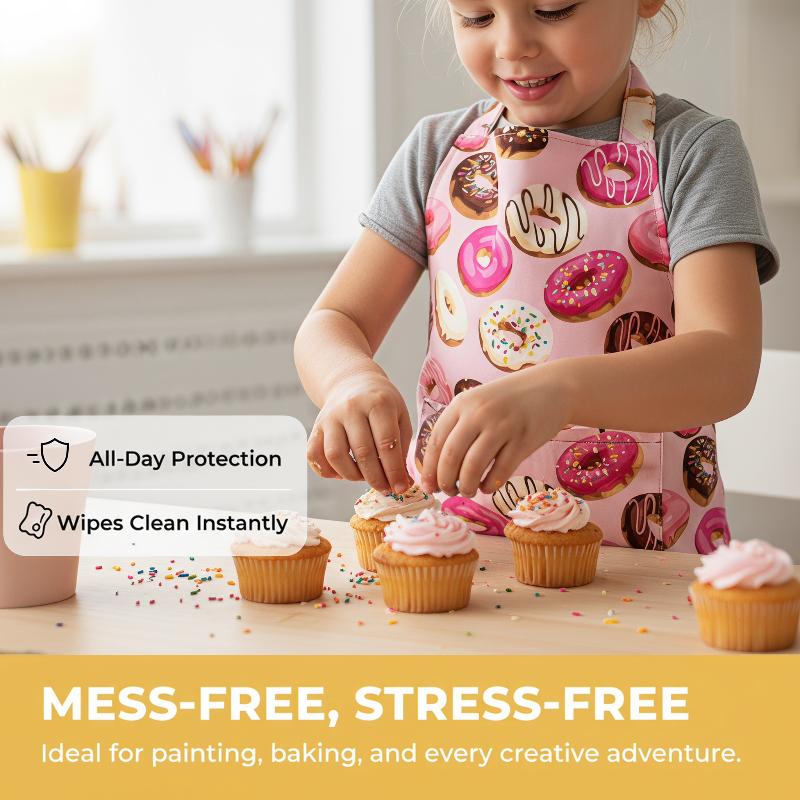Novo Avental de Poliéster para - Baking Kitchen For Kids avaliação e preço