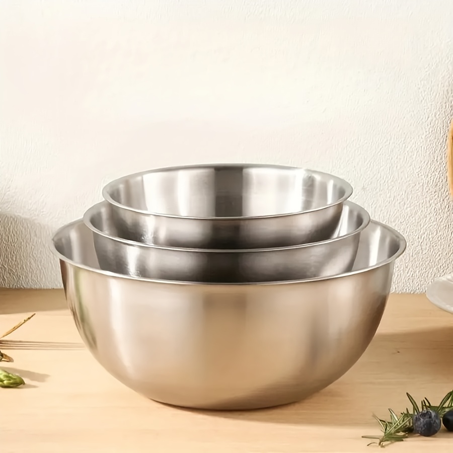 Conjunto de 3 Tigelas de Aço I - Kitchen Baking Bowls avaliação e preço