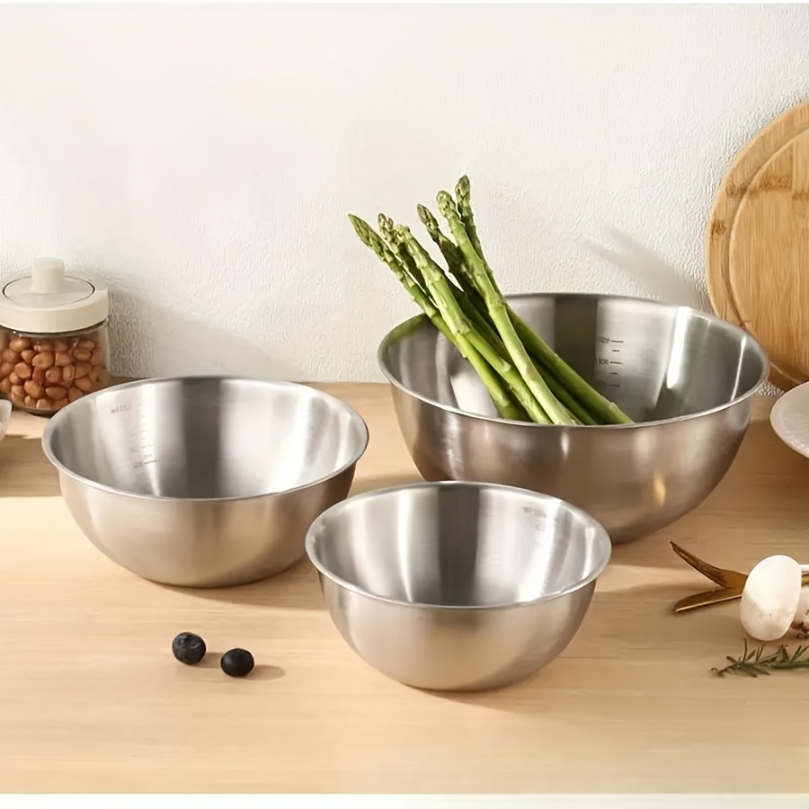 Conjunto de 3 Tigelas de Aço I - Kitchen Baking Bowls avaliação e preço