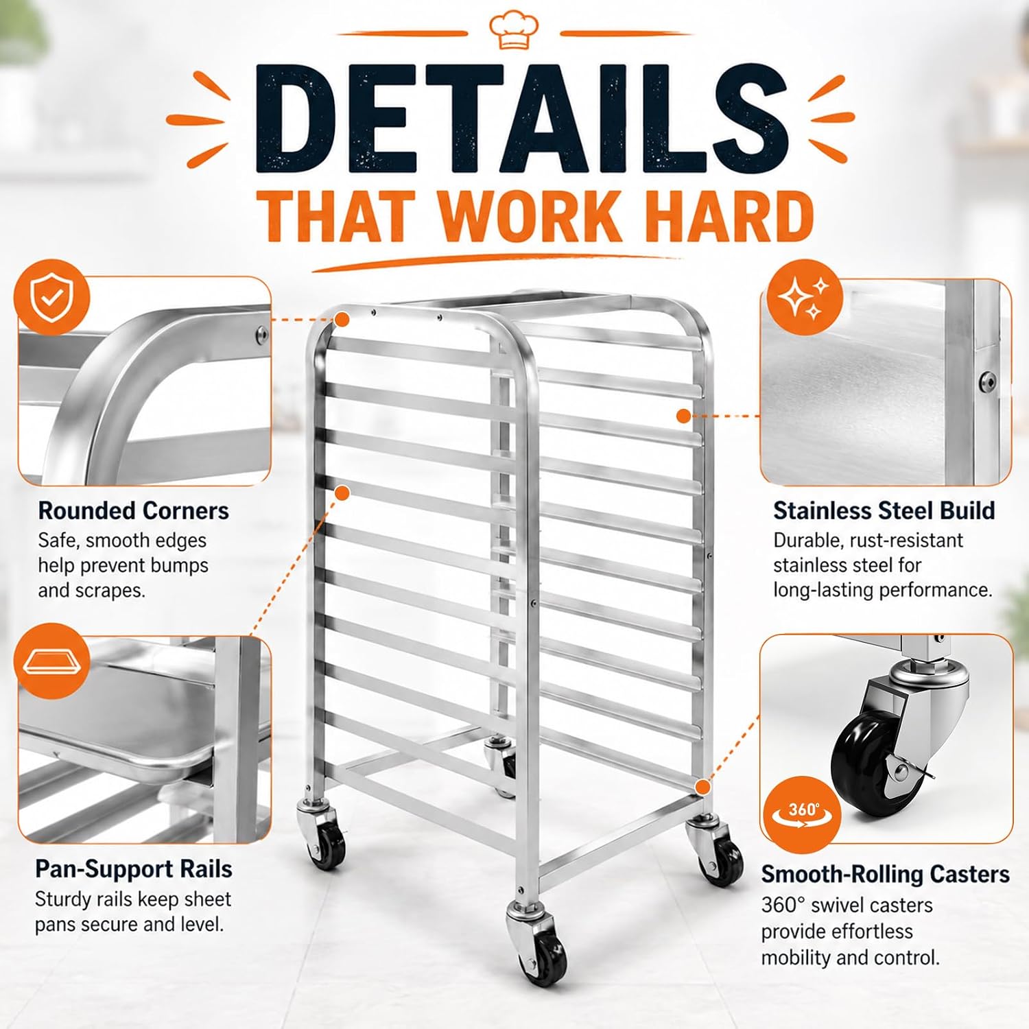 Carrinho de Resfriamento Móvel - Kitchen Baking Cart avaliação e preço